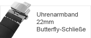 Uhrenarmband in 22mm mit Butterfly-Schließe