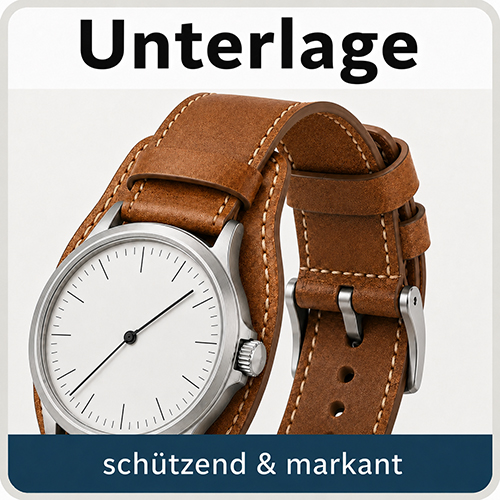 Uhrenarmband mit Unterlage