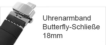 Uhrenarmband in 18mm mit Butterfly-Schließe
