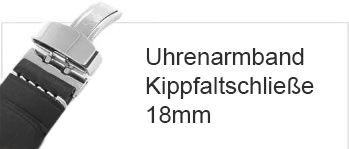 Uhrenarmband in 18mm mit Kippfaltschließe