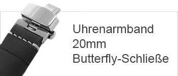 Uhrenarmband in 20mm mit Butterfly-Schließe