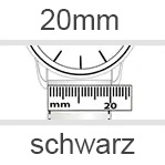 Uhrenarmband 20mm schwarz