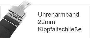 Uhrenarmband in 22mm mit Kippfaltschließe