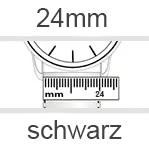 Uhrenarmband 24mm schwarz
