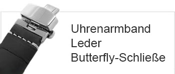 Uhrenarmbänder aus Leder mit Butterfly-Schließe