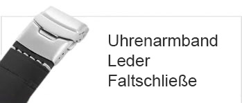 Uhrenarmbänder Leder mit Faltschließe