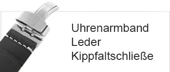 Uhrenarmbänder aus Leder mit Kippfaltschließe