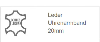 Uhrenarmbänder aus Leder in 20mm