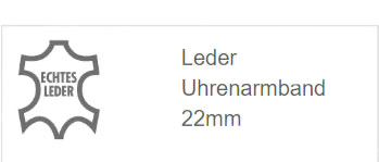 Uhrenarmbänder aus Leder in 22mm
