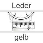 Uhrenarmbänder aus Leder in gelb