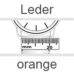 Uhrenarmbänder aus Leder in orange