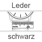 Uhrenarmbänder aus Leder in schwarz