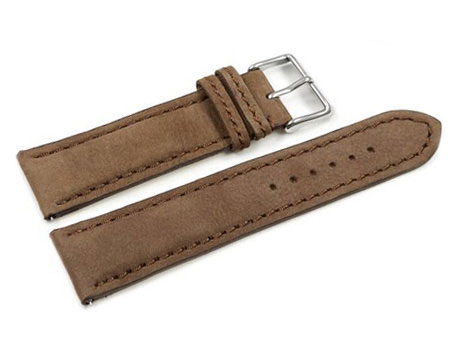 Uhrenarmband 20mm pflanzlich gegerbt braun