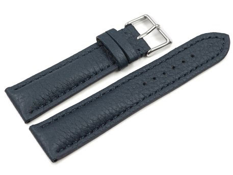 Uhrenarmband Leder Hirschleder dunkelblau stark gepolstert