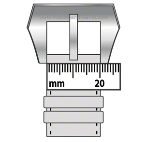 Uhrenarmband Bandbreite an der Schließe messen