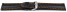 Uhrenarmband Leder Carbon Prägung schwarz orange Naht 24mm Gold