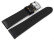Uhrenarmband Leder Carbon Prägung schwarz orange Naht 24mm Gold