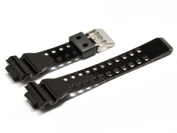 Uhrenarmband Casio f. GD-110, GD-110-1, Kunststoff, schwarz, Lackoptik