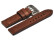 Uhrenarmband - Leder - Doppelnaht - dunkelbraun - 24mm