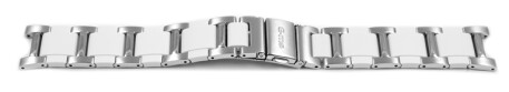 Uhrenarmband Casio für Baby-G MSG-300C, Edelstahl, Resin, weiß