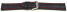 Uhrenarmband - gepolstert - Kroko Prägung - Leder - schwarz - rote Naht XL 18mm Stahl
