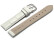 Uhrenarmband - echt Leder - Kroko Prägung - weiß - 12mm Stahl