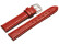 Uhrenarmband - echt Leder - Kroko Prägung - rot - 10mm Stahl