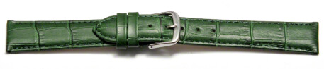 Uhrenarmband - echt Leder - Kroko Prägung - grün - 8-22 mm