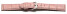 Uhrenarmband - echt Leder - Kroko Prägung - rosa 14mm Stahl