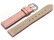 Uhrenarmband - echt Leder - Kroko Prägung - rosa 16mm Gold