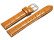 Uhrenarmband - echt Leder - Kroko Prägung - orange 20mm Stahl