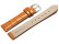 Uhrenarmband - echt Leder - Kroko Prägung - orange 20mm Stahl