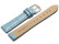 Uhrenarmband - echt Leder - Kroko Prägung - hellblau 16mm Stahl