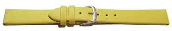 Uhrenarmband Leder Business gelb 18mm Stahl