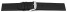 Uhrenarmband hydrophobiertes Leder - Wasserfest - schwarz 14mm Stahl