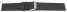 Uhrenarmband hydrophobiertes Leder - Wasserfest - schwarz 16mm Stahl