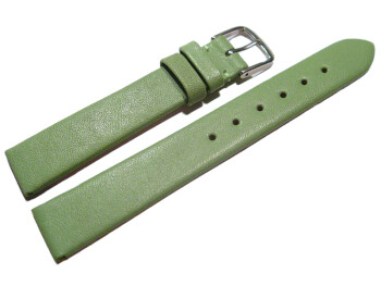 Uhrenarmband Leder Business grün 10mm Stahl