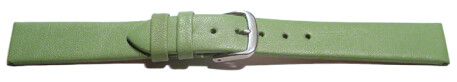 Uhrenarmband Leder Business grün 12mm Stahl