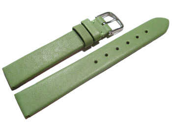 Uhrenarmband Leder Business grün 20mm Stahl