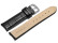 Uhrenarmband - Rundanstoß - leicht gepolstert - Kroko - schwarz 19mm Stahl