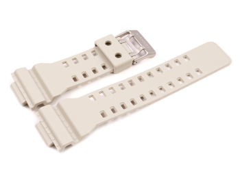 Ersatz-Uhrenarmband Casio für GA-100SD, GA-100SD-8, Kunststoff, hellgrau