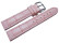 Uhrenarmband gepolstert Kroko Prägung Leder rosa 22mm 24mm