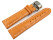 Uhrenarmband mit Butterfly Schließe Leder Kroko orange 18mm 20mm 22mm 24mm 26mm 28mm