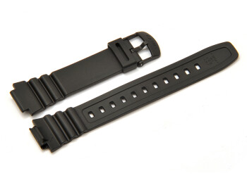 Uhrenarmband Casio für W-214H, W-214H-1AV, Kunststoff, schwarz