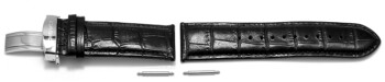 Uhrenarmband Casio f. BEM-506L, BEM-506CL, BEM-506BL, Leder, schwarz