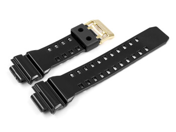 Ersatz-Uhrenarmband Casio glänzende Oberfläche  f. GD-350BR schwarz aus Kunststoff
