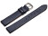 Uhrenarmband - echt Leder - mit Clip für feste Stege - dunkelblau 17mm Stahl