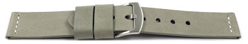 Uhrenarmband - Ranger - massives Leder - grau 18mm