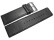 Uhrenarmband - echt Leder - glatt - schwarz - 34mm