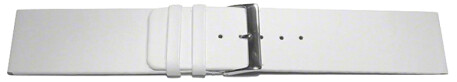 Uhrenarmband - Leder - glatt - weiß ohne Naht - 30, 32, 34, 36mm, 38mm, 40mm